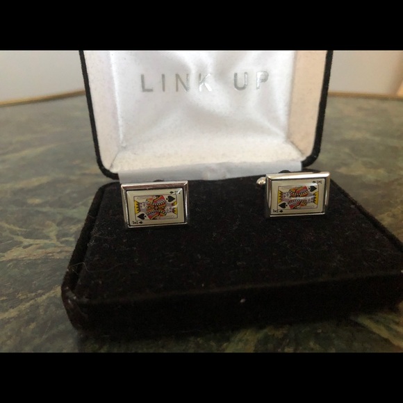 Link Up Cards Cufflinks, New In Box - Picture 3 of 9